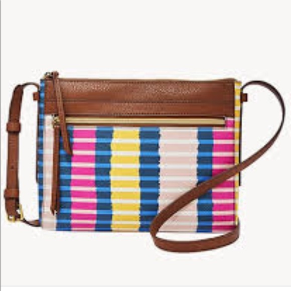 Brand New FOSSIL Crossbody Striped Bag - Picture 8 of 8
